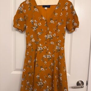 Floral burnt orange dress